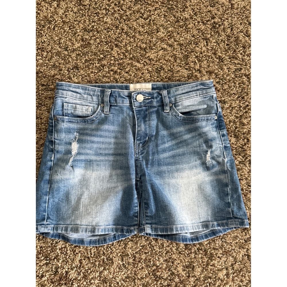 BKE Buckle Denim Payton Distressed Low Rise Jean Shorts Size 25 Boho Western 90s